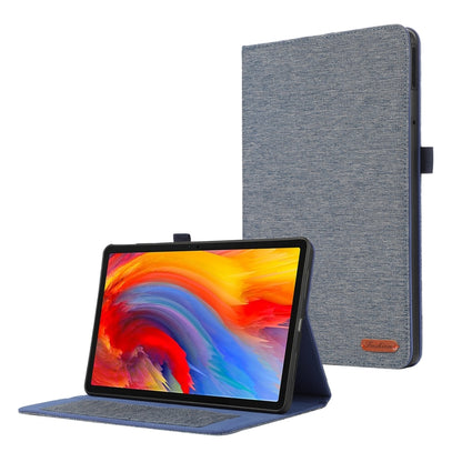Grey horizontal flip tablet case with stand and landscape tablet display
