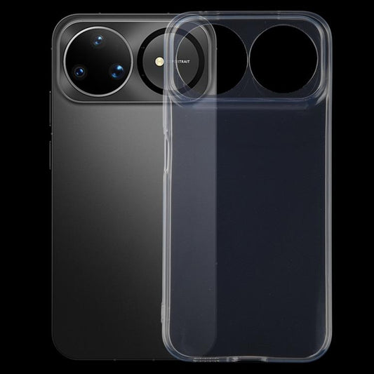 Ultra-thin transparent TPU phone case with raised camera cutouts, clear back protector