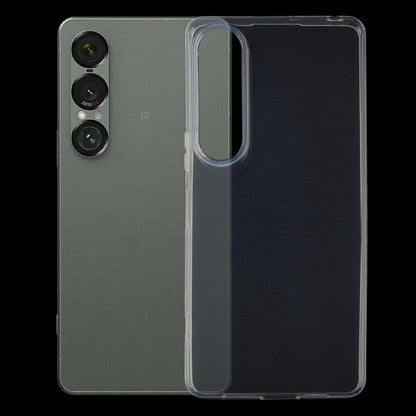 Clear TPU phone case with camera lens cutout and slim frame for Sony Xperia