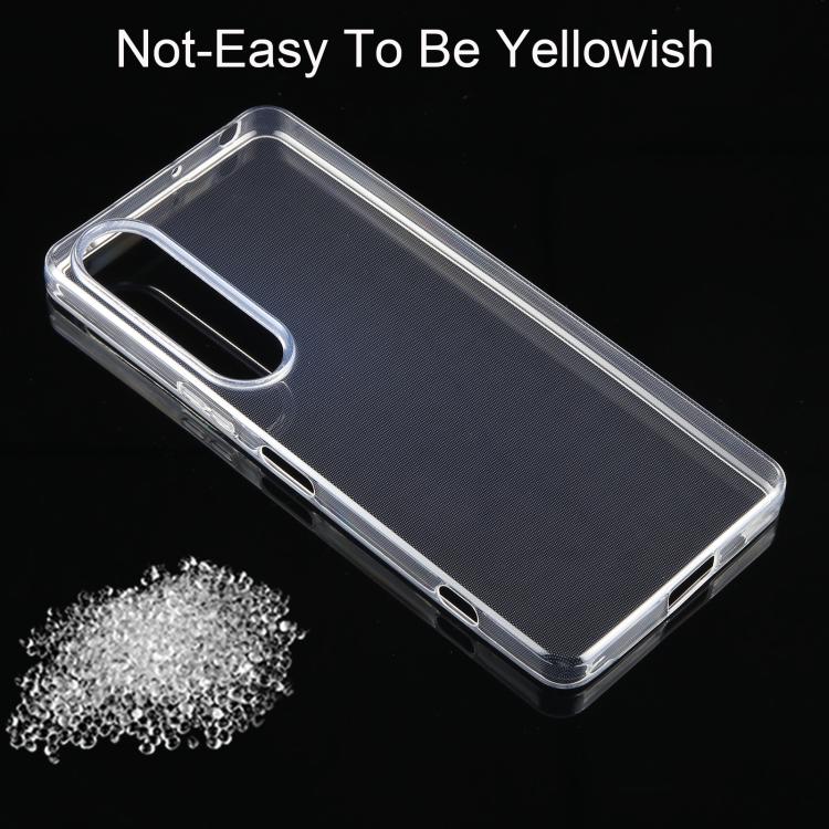 Clear TPU phone case with camera lens cutout and raised protective corners