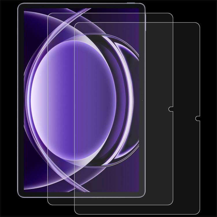 Tablet tempered glass screen protector film set with multiple alignment overlays