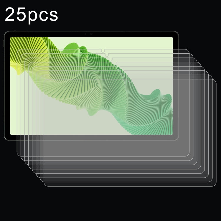 25-piece clear tempered glass screen protector film set, multiple overlays for tablet