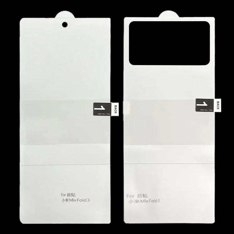 Full Screen Protector Explosion-proof Front + Back Screen Hydrogel Film, For Xiaomi Mix Fold 3