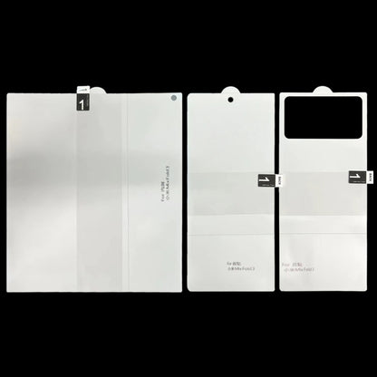 Full Screen Protector Explosion-proof Big + Front + Back Screen Hydrogel Film, For Xiaomi Mix Fold 3