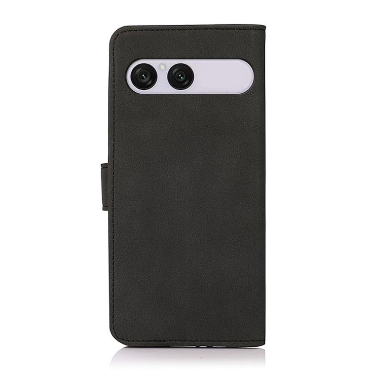 Matte texture leather phone case, black back with dual camera cutout