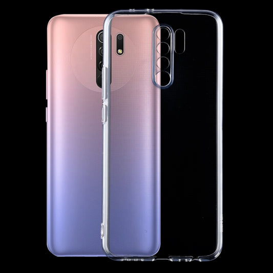 Transparent ultra-thin TPU phone case with camera and button cutouts and raised edges