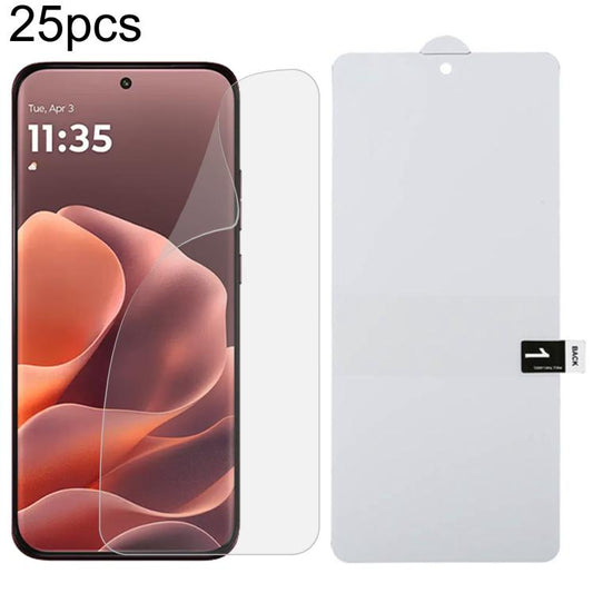 25pcs Full Screen Protector Explosion-proof Hydrogel Film, For Motorola Edge 70 Pro+ 5G, For Motorola Moto G84, For Motorola Moto G14, For Motorola Moto G53 / G23
