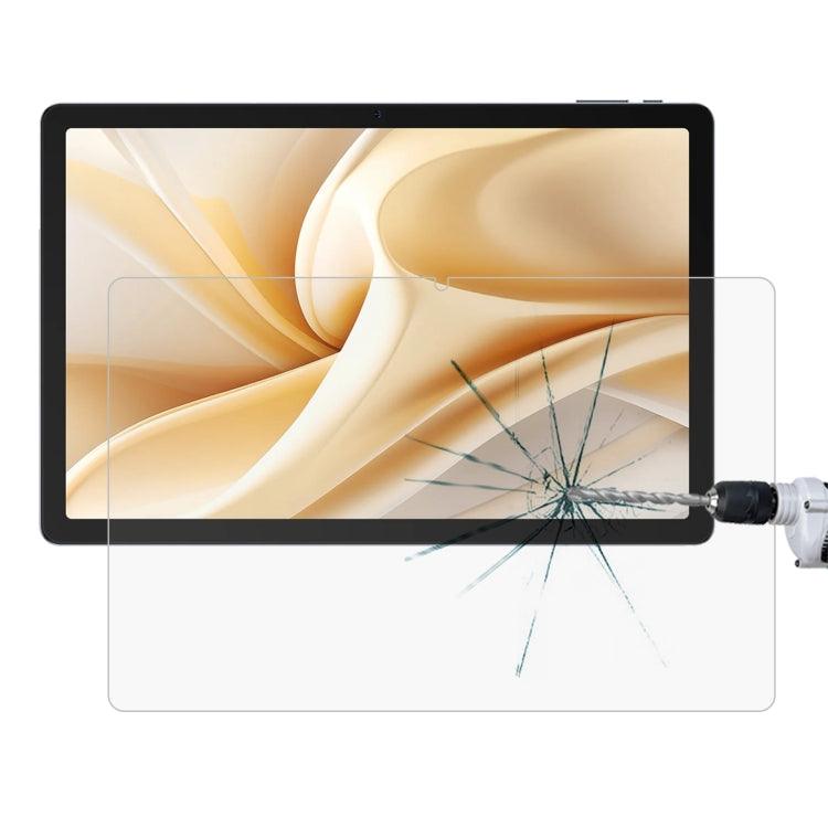 Tempered glass screen protector film for tablet, applied to touchscreen with crack impact