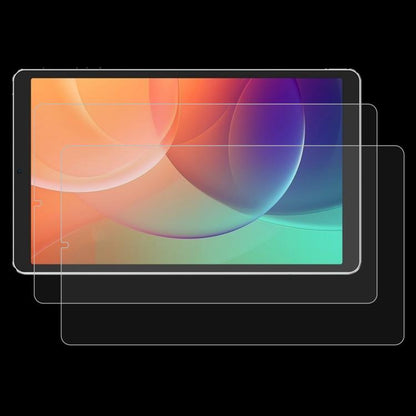 Tablet tempered glass screen protector, clear film overlay on tablet front