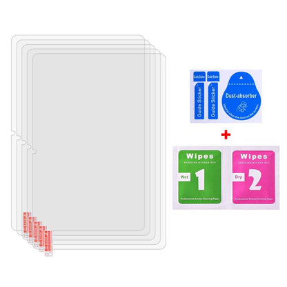 Tempered glass screen protector set with alignment tools and cleaning wipes
