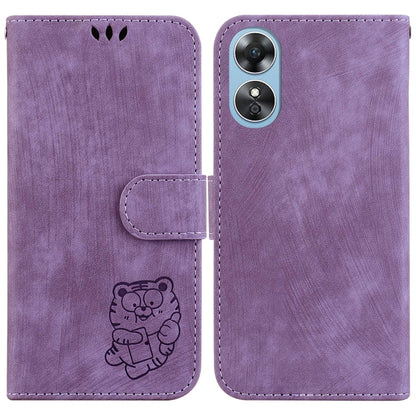 Little Tiger Embossed Leather Phone Case, For OPPO A57 4G / 5G / A57S 4G Global, For OPPO Reno9 Pro, For OPPO Reno9 Pro+, For OPPO A17 / A17K, For OPPO Reno8 Pro 5G Global, For OPPO Reno8 5G, For OPPO A96 5G / Reno7 Z 5G                                ...