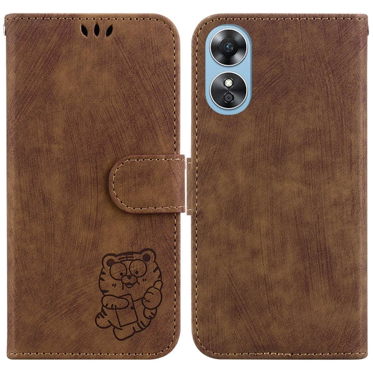 Little Tiger Embossed Leather Phone Case, For OPPO A57 4G / 5G / A57S 4G Global, For OPPO Reno9 Pro, For OPPO Reno9 Pro+, For OPPO A17 / A17K, For OPPO Reno8 Pro 5G Global, For OPPO Reno8 5G, For OPPO A96 5G / Reno7 Z 5G                                ...