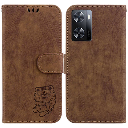 Little Tiger Embossed Leather Phone Case, For OPPO A57 4G / 5G / A57S 4G Global, For OPPO Reno9 Pro, For OPPO Reno9 Pro+, For OPPO A17 / A17K, For OPPO Reno8 Pro 5G Global, For OPPO Reno8 5G, For OPPO A96 5G / Reno7 Z 5G                                ...