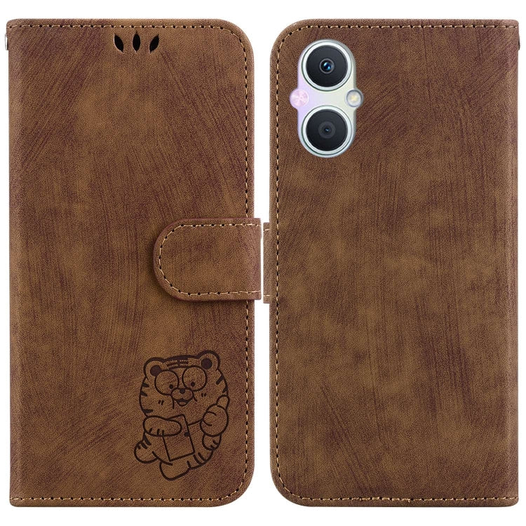 Little Tiger Embossed Leather Phone Case, For OPPO A57 4G / 5G / A57S 4G Global, For OPPO Reno9 Pro, For OPPO Reno9 Pro+, For OPPO A17 / A17K, For OPPO Reno8 Pro 5G Global, For OPPO Reno8 5G, For OPPO A96 5G / Reno7 Z 5G                                ...