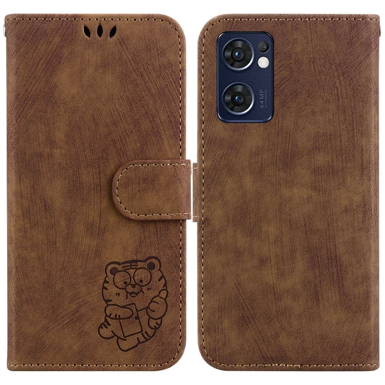 Little Tiger Embossed Leather Phone Case, For OPPO A57 4G / 5G / A57S 4G Global, For OPPO Reno9 Pro, For OPPO Reno9 Pro+, For OPPO A17 / A17K, For OPPO Reno8 Pro 5G Global, For OPPO Reno8 5G, For OPPO A96 5G / Reno7 Z 5G                                ...