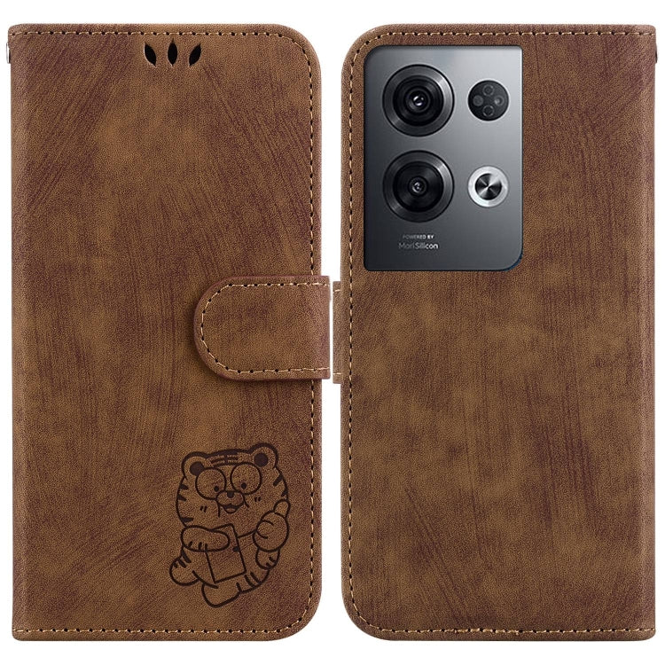 Little Tiger Embossed Leather Phone Case, For OPPO A57 4G / 5G / A57S 4G Global, For OPPO Reno9 Pro, For OPPO Reno9 Pro+, For OPPO A17 / A17K, For OPPO Reno8 Pro 5G Global, For OPPO Reno8 5G, For OPPO A96 5G / Reno7 Z 5G                                ...