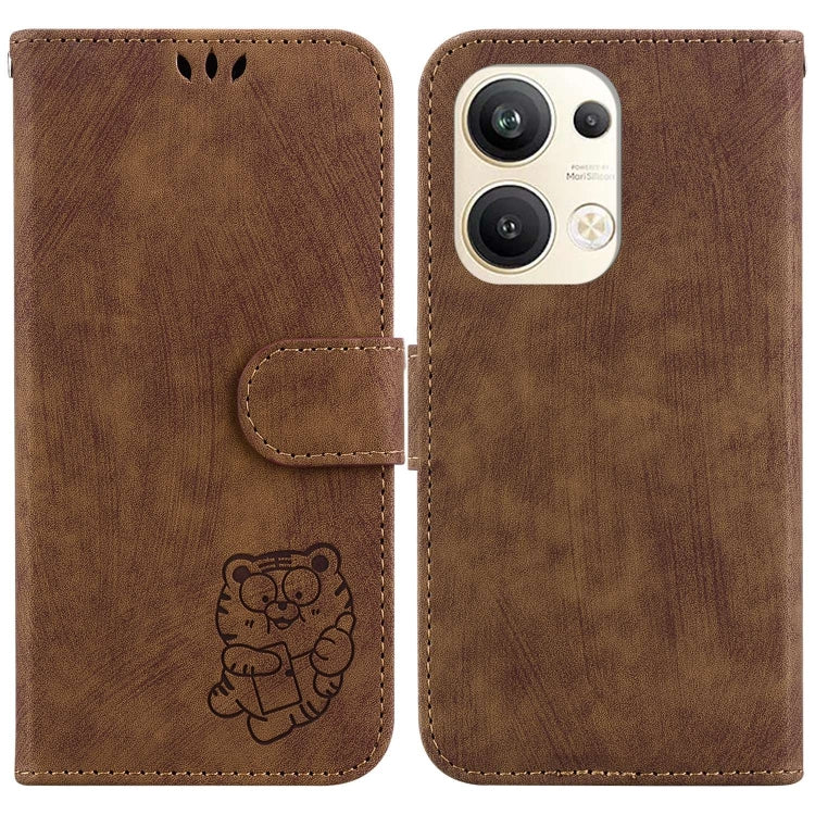 Little Tiger Embossed Leather Phone Case, For OPPO A57 4G / 5G / A57S 4G Global, For OPPO Reno9 Pro, For OPPO Reno9 Pro+, For OPPO A17 / A17K, For OPPO Reno8 Pro 5G Global, For OPPO Reno8 5G, For OPPO A96 5G / Reno7 Z 5G                                ...