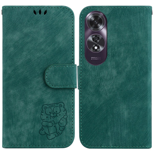 Little Tiger Embossed Leather Phone Case, For OPPO A60 4G, For OPPO A3 Pro 5G, For  OPPO F25 Pro 5G Global, For OPPO Reno11 F Global, For  OPPO Reno11 Global, For  OPPO Reno11 Pro 5G Global, For OPPO A59 5G / A2M, For OPPO A38 4G / A18, For OPPO A58 4G...