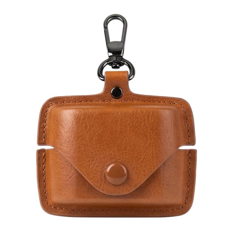 Leather TWS Earphone Protective Case with Hook, For Sony WF-1000XM6, For Sony WF-1000XM4