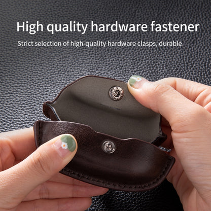 Leather TWS Earphone Protective Case with Hook, For Sony WF-1000XM6, For Sony WF-1000XM4