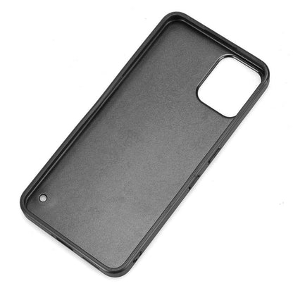 Gray phone case with smooth matte finish and protective raised edges