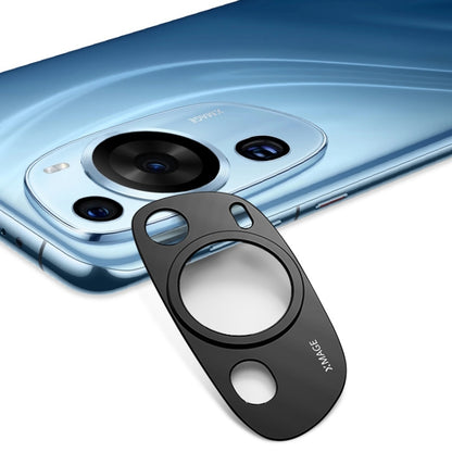 IMAK metal camera lens protector cover, black frame with circular lens opening