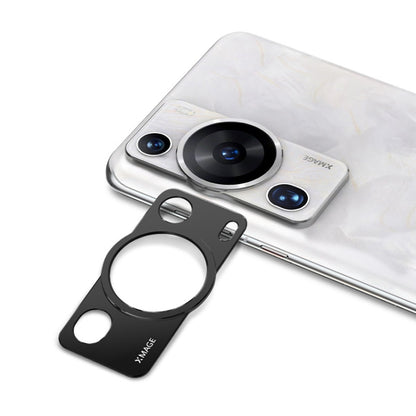 IMAK metal camera lens protector cover, black circular bezel for rear camera modules