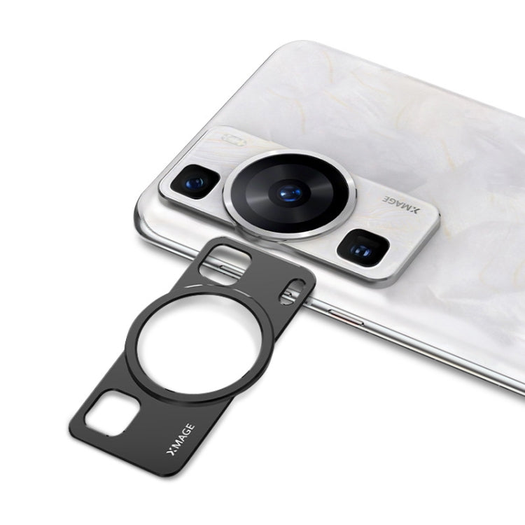 IMAK metal camera lens protector cover, dark frame with circular cutout opening