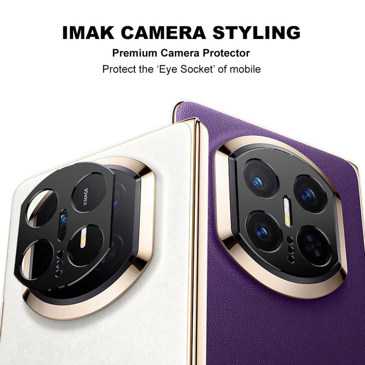 IMAK metal camera lens protector cover with circular cutout, fits quad camera lenses