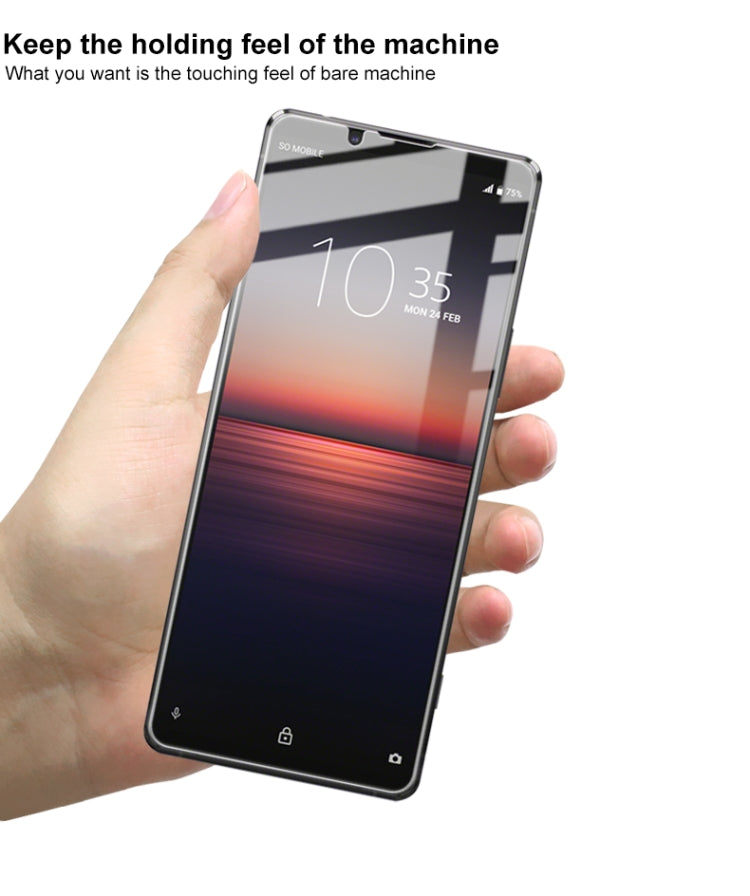 Clear full-coverage hydrogel screen protector film on a phone front view