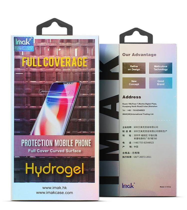 IMAK Hydrogel full-coverage screen protector packaging for phone screens, 2-pack