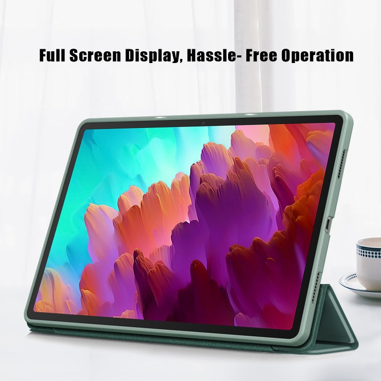 3-folding TPU Smart Leather Tablet Case, For Lenovo Tab P12 12.7 /P12 Pro 2nd Gen