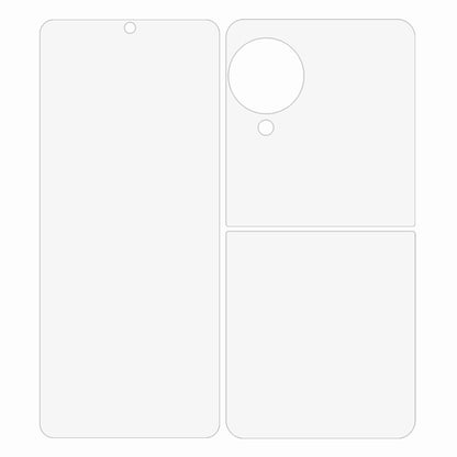 3 in 1 Full Screen Protector Explosion-proof Hydrogel Film, For OPPO Find N3 Flip, For OPPO Find N3