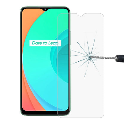 Smartphone with tempered glass screen protector installed, clear 2.5D edges