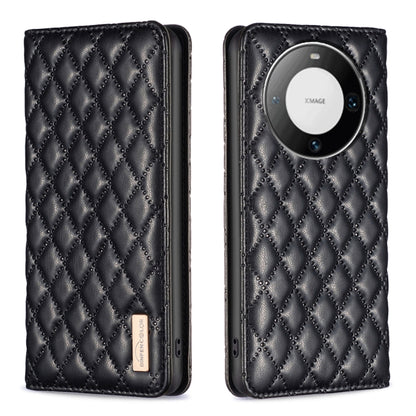 Diamond Lattice Magnetic Leather Flip Phone Case, For Huawei Mate 60 Pro/Mate 60 Pro+, For Huawei Mate 60