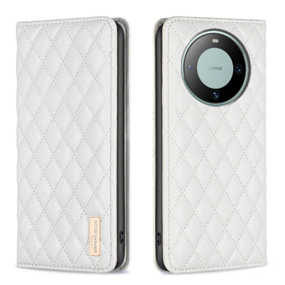 Diamond Lattice Magnetic Leather Flip Phone Case, For Huawei Mate 60 Pro/Mate 60 Pro+, For Huawei Mate 60
