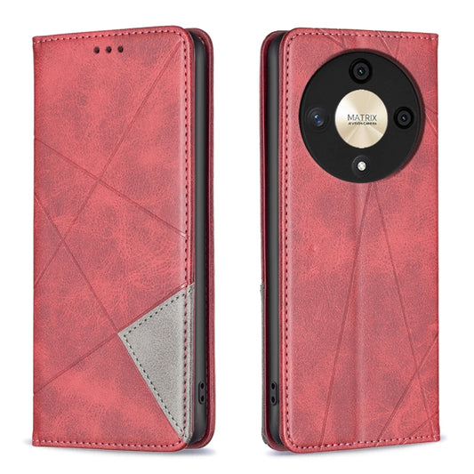 Rhombus Texture Magnetic Leather Phone Case, For Honor X9b/Magic6 Lite 5G, For Honor X7b, For Honor 100 Pro, For Honor 100, For Honor X6a, For Honor 90 Lite/X50i, For Honor 90 Pro, For Honor 90 5G, For Honor X7A