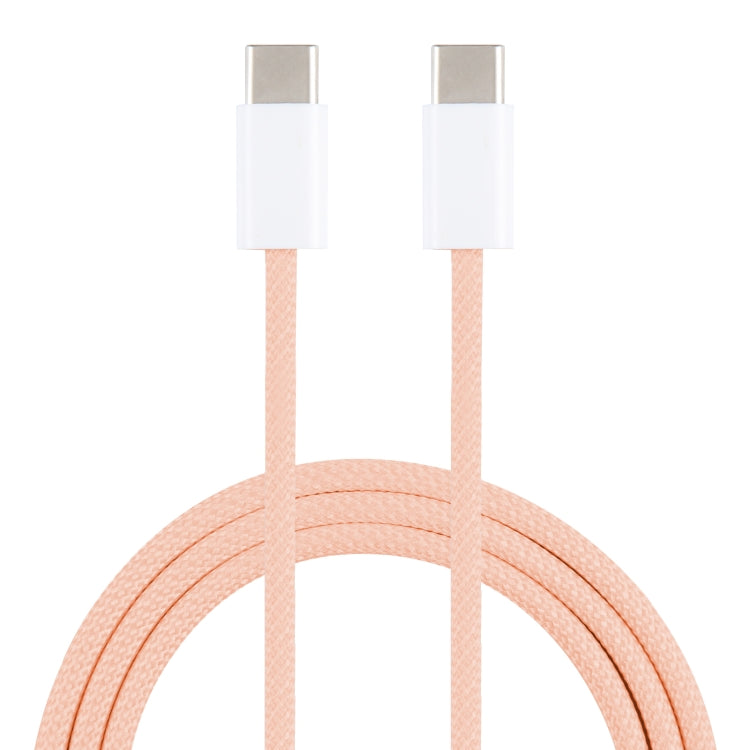 1m USB-C / Type-C to Type-C Macaron Braided Charging Cable