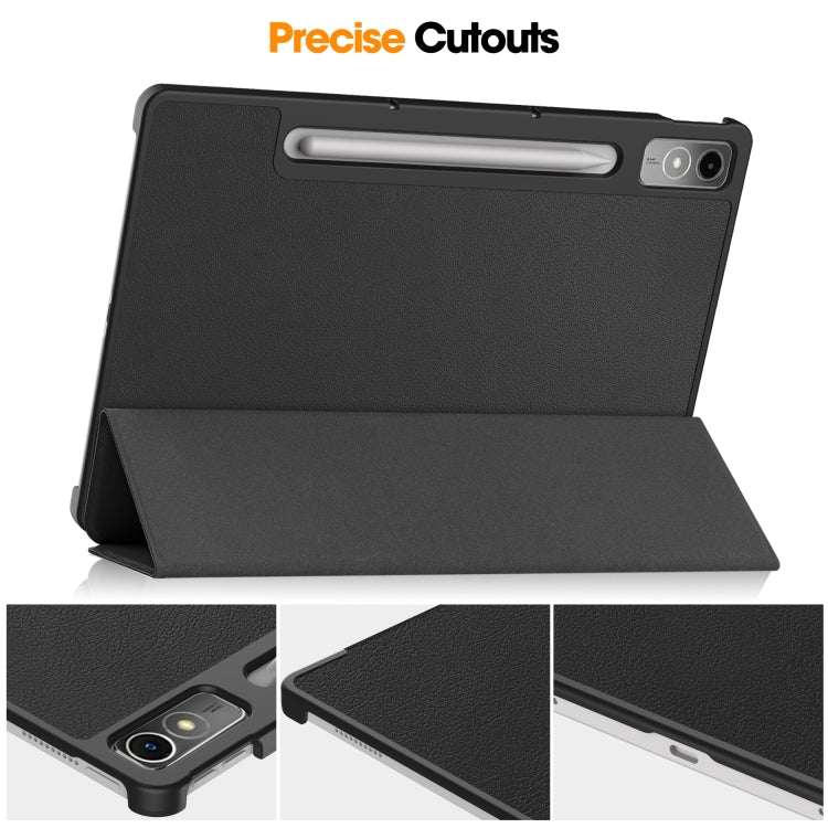 Custer Solid Color 3-Fold Stand Leather Tablet Case, For Lenovo Tab P12/Xiaoxin Pad Pro 12.7 inch