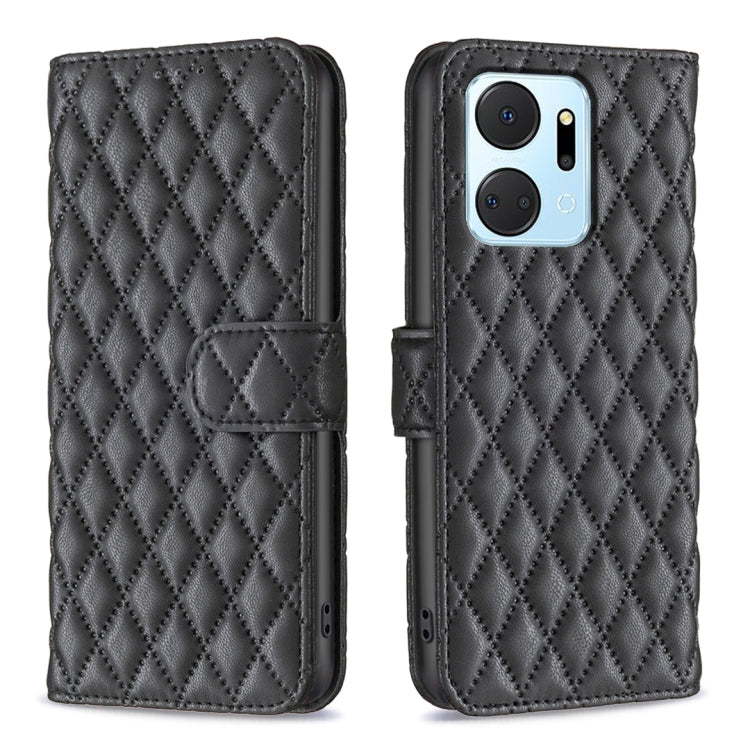 Diamond Lattice Wallet Flip Leather Phone Case, For Honor 90 5G, For Honor X7a