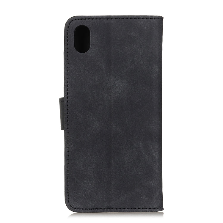 KHAZNEH dark PU leather case with cutout opening for camera and button access