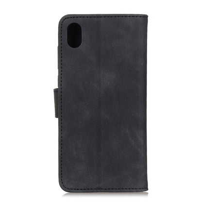 KHAZNEH dark PU leather case with cutout opening for camera and button access