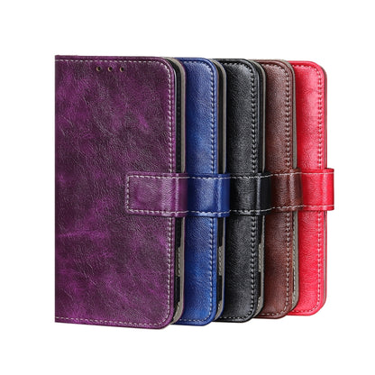 Multi-color leather flip phone cases set with card slots and stitched folio