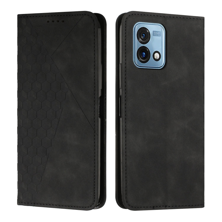 Black magnetic leather phone case with stitched edges, smooth back, camera and port cutouts