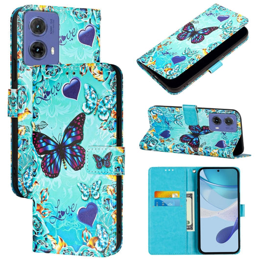 Colored Drawing Pattern Plain Weave Leather Phone Case, For Motorola Moto G85, For Motorola Moto G Stylus 5G 2024, For Motorola Moto G04 4G / G24 4G, For Motorola Moto G34, For Motorola Moto G Play 4G 2024, For Motorola Moto G Play 5G 2024             ...