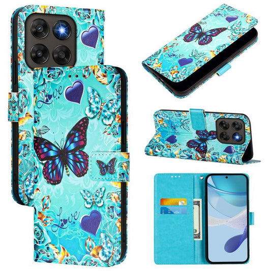 Colored Drawing Pattern Plain Weave Leather Phone Case, For Motorola Moto G Max / G87 / G77 / G67, For Motorola Moto G37 / G37 Power / G47 5G, For Motorola Signature 5G, For Motorola Moto G17 / G17 Power, For Motorola Moto G67 Power 5G                 ...