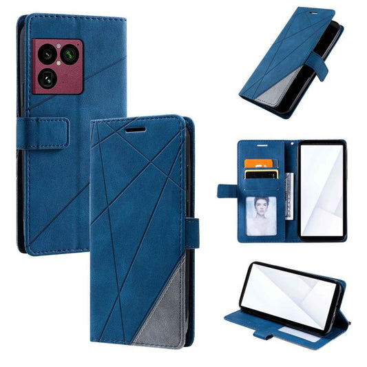 Skin Feel Splicing Leather Phone Case, For Sony Xperia 1 VIII, For Sony Xperia 10 VII, For Sony Xperia 1 VII, For Sony Xperia 10 VI, For Sony Xperia 1 VI, For Sony Xperia 5 V, For Sony Xperia 1 V, For Sony Xperia 10 V, For Sony Xperia 5 IV