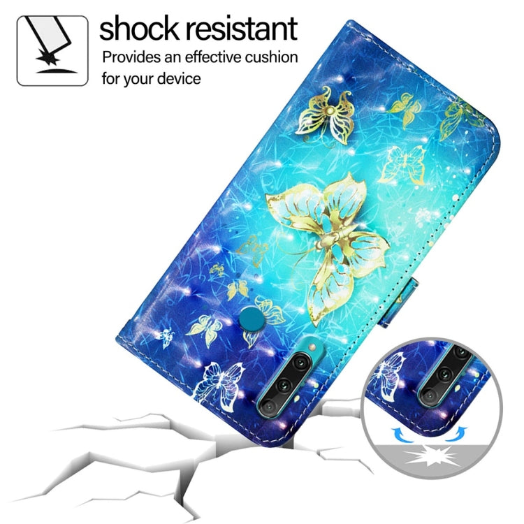 3D Painting Horizontal Flip Leather Phone Case, For Huawei Enjoy 9s / P Smart 2019