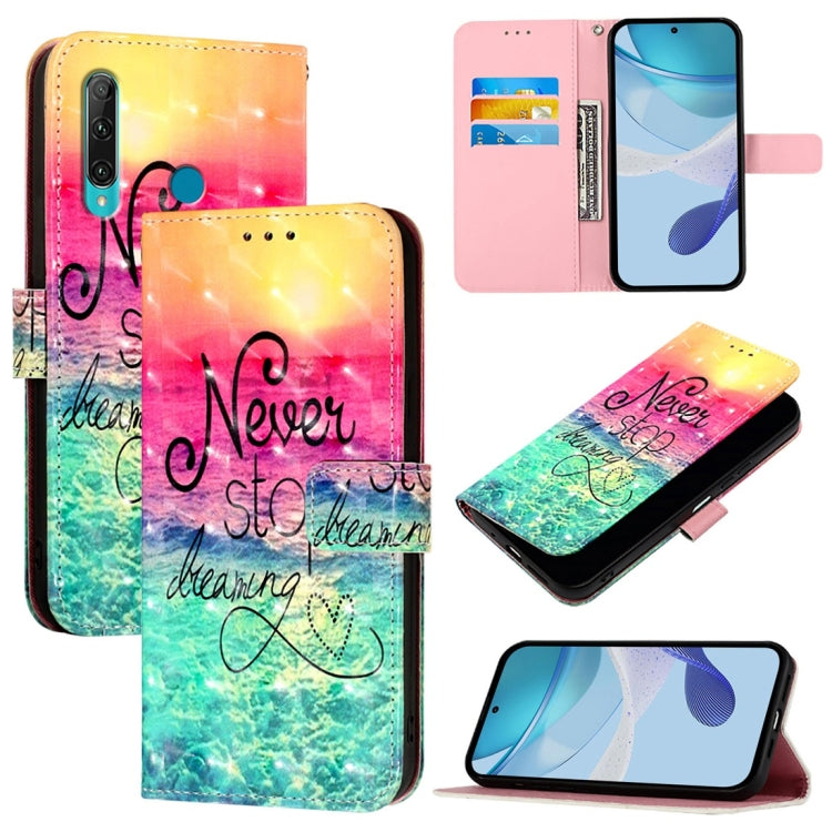3D Painting Horizontal Flip Leather Phone Case, For Huawei Enjoy 9s / P Smart 2019