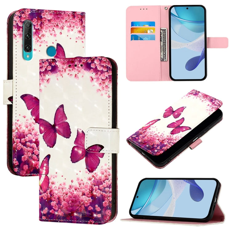 3D Painting Horizontal Flip Leather Phone Case, For Huawei Enjoy 9s / P Smart 2019